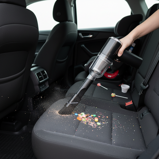 ¡Adiós Migas! 💪 Aspira, Sopla y LAVA Tu Auto. 3-en-1 Potencia Inalámbrica.