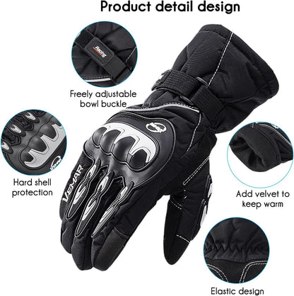 Guantes de Invierno Impermeables y Antideslizantes para Deportes y Moto
